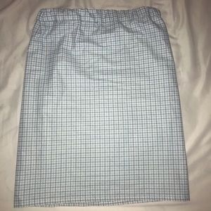 Gingham pattern elastic skirt